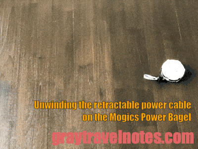 Mogics Power Bagel - Retractable power cable