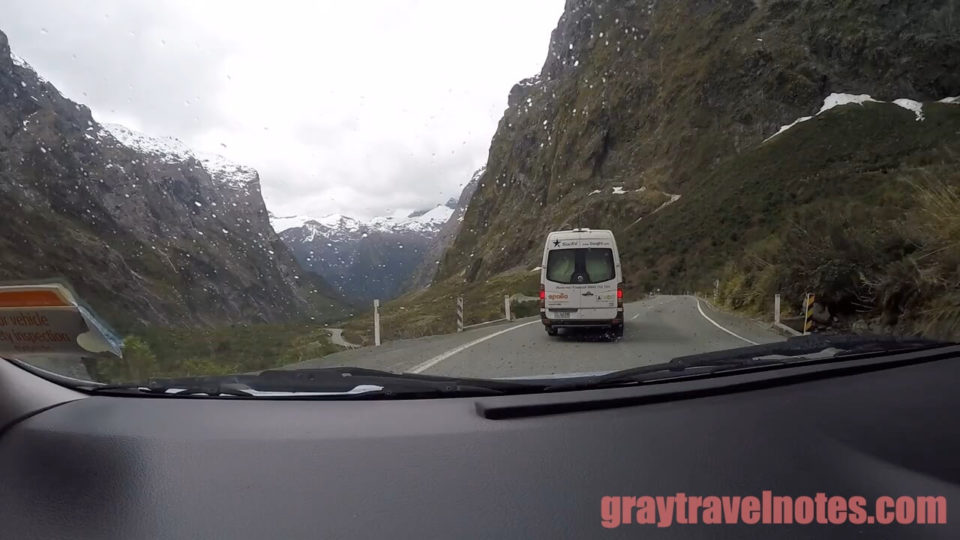 New Zealand - Driving through the Milford Sound scenic route