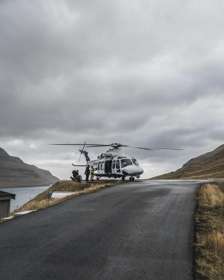 Faroe Island - Taking the helicopter tour to see the island from the sky