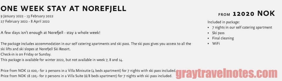 Norefjell Ski Resort - 1 week stay at Norefjell for ski and spa retreat